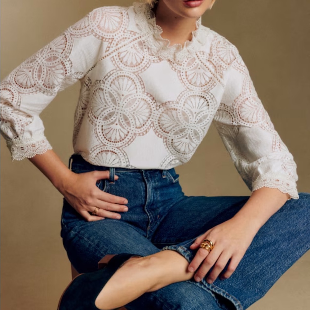 Sezane BIANCA BLOUSE Ecru